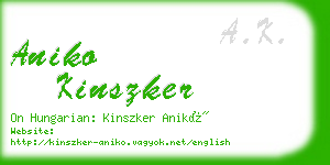 aniko kinszker business card